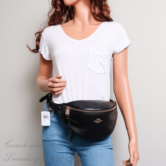 NWT Coach Pebble Leather Belt Bag Fanny Pack - Picture 2 of 10